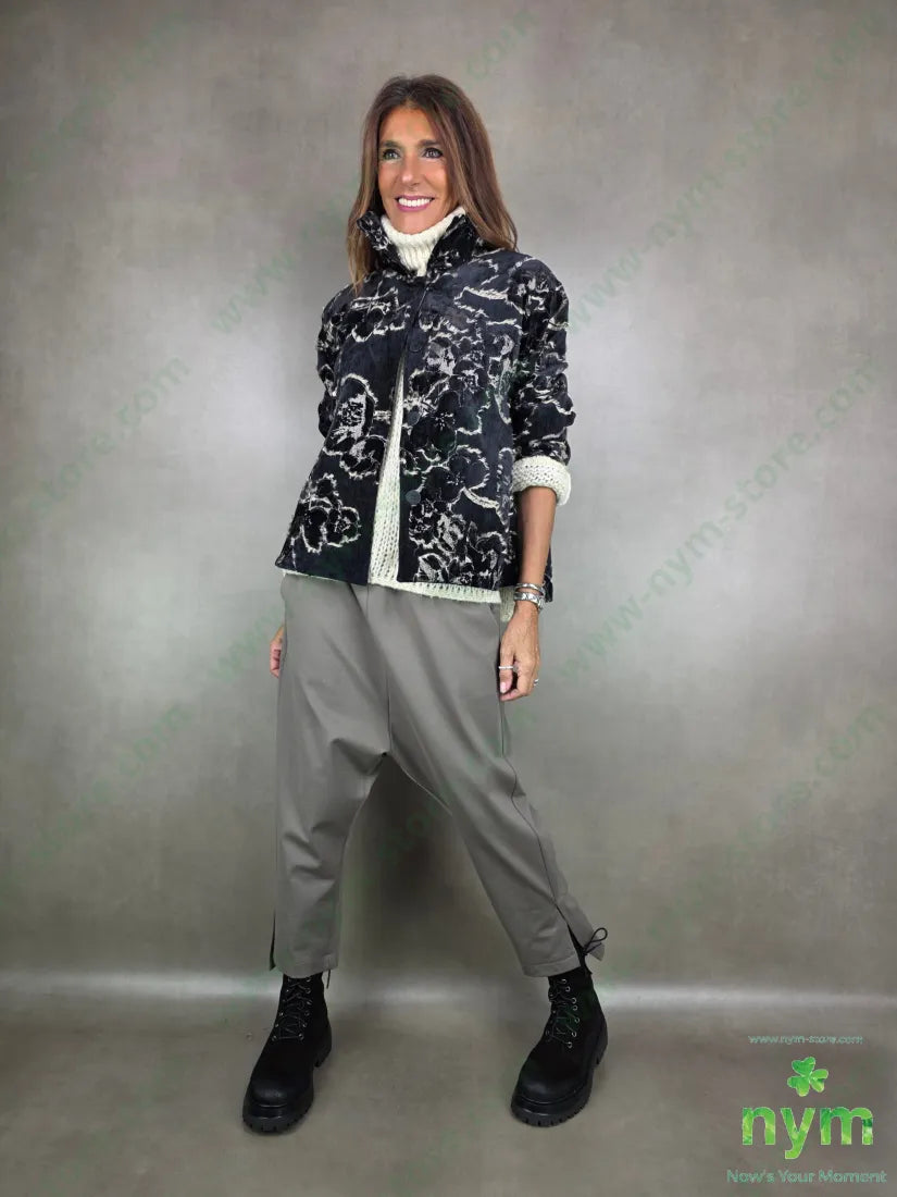 giacca sfrangiata effetto velluto 50pl30ny20co U / NERO / AI25 GIACCA