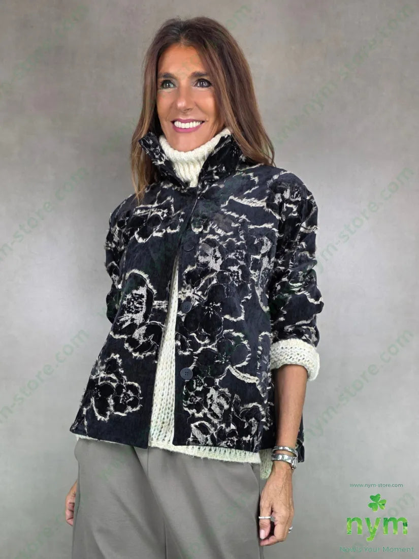 giacca sfrangiata effetto velluto 50pl30ny20co U / NERO / AI25 GIACCA