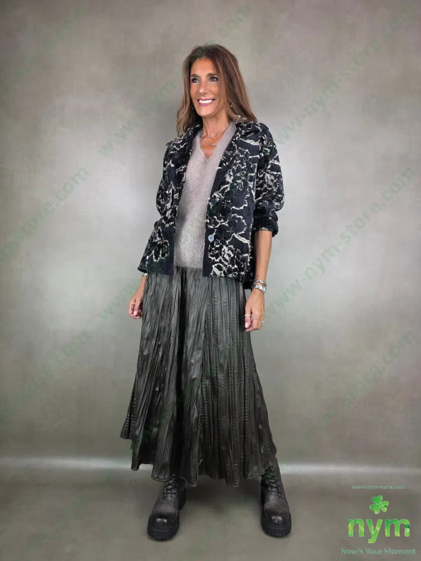 giacca sfrangiata effetto velluto 50pl30ny20co U / NERO / AI25 GIACCA