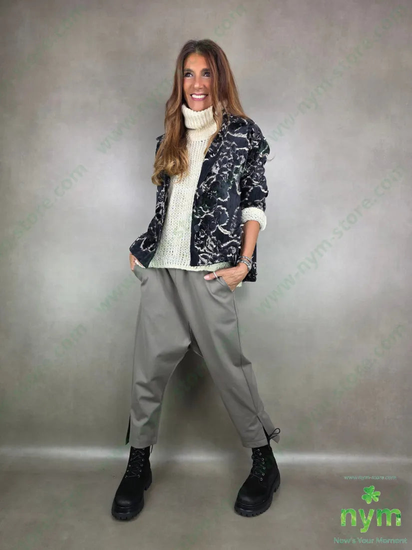 giacca sfrangiata effetto velluto 50pl30ny20co U / NERO / AI25 GIACCA