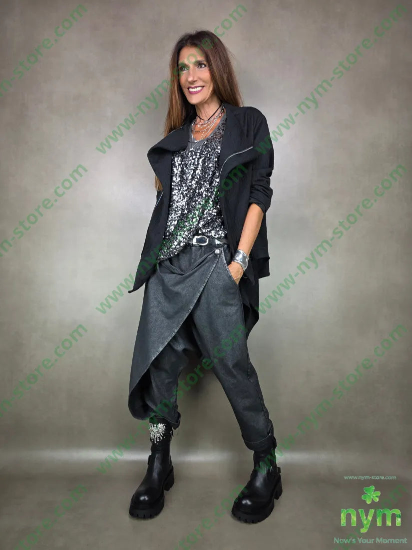 giacca tessuto a maglia zip 53pl46co1ea U / NERO / AI25 GIACCA