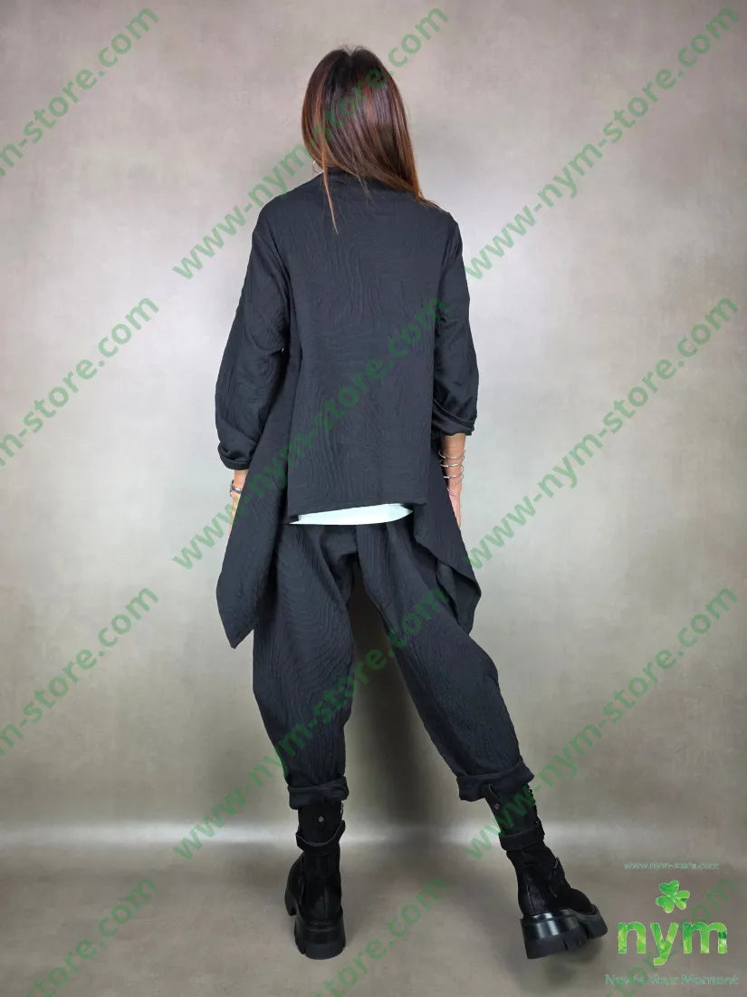 giacca tessuto a maglia zip 53pl46co1ea U / NERO / AI25 GIACCA