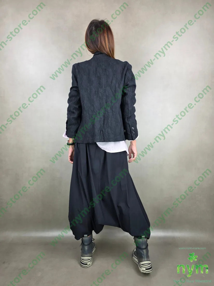 giacca tessuto con cuciture a ricamo 85co10vi5ea U / NERO / PE26 GIACCA