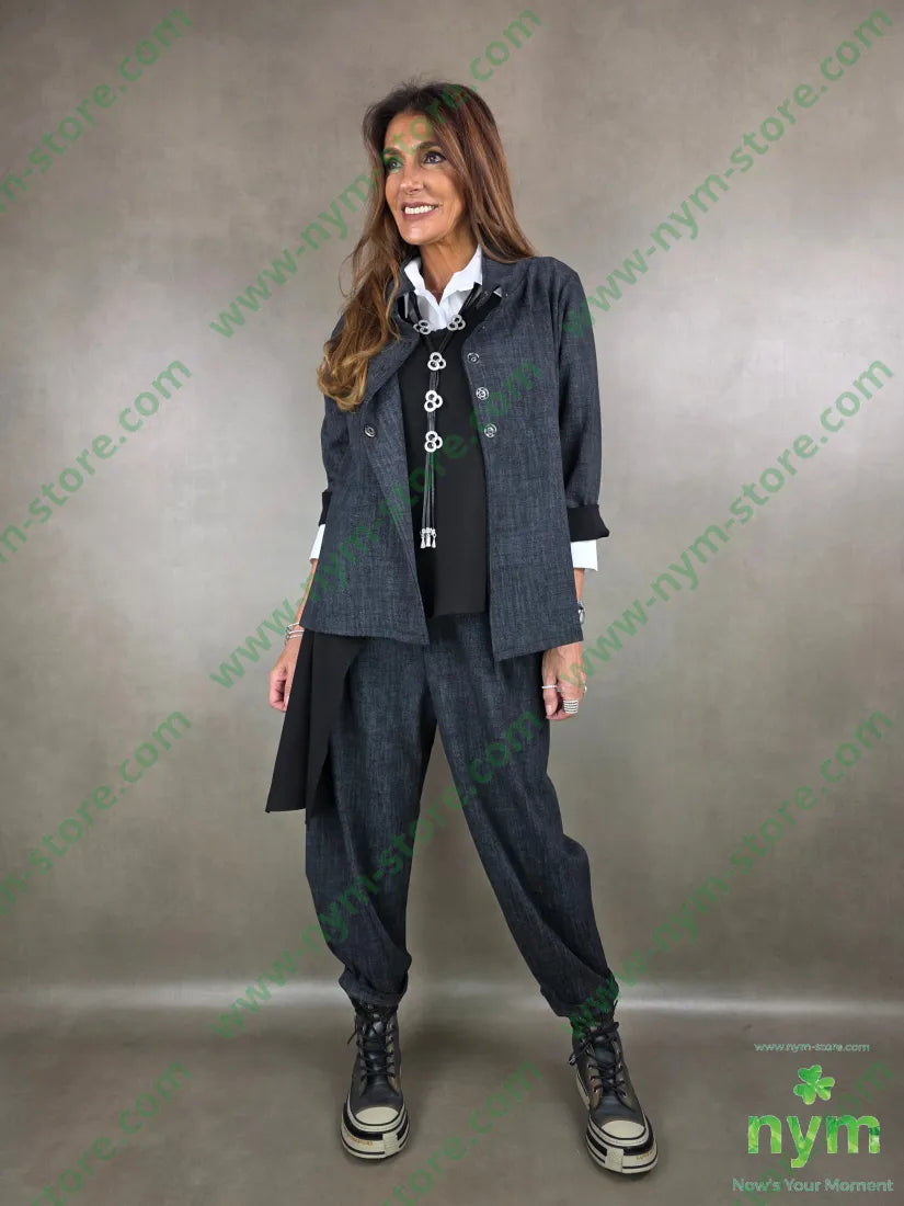 giacca tramata trapezio 65vi30ny5ea U / ANTRACITE / AI25 GIACCA