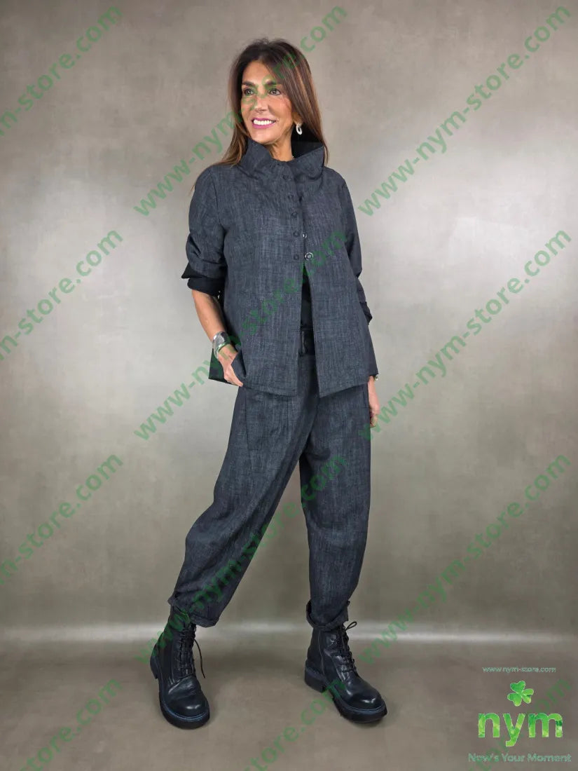 giacca tramata trapezio 65vi30ny5ea U / ANTRACITE / AI25 GIACCA