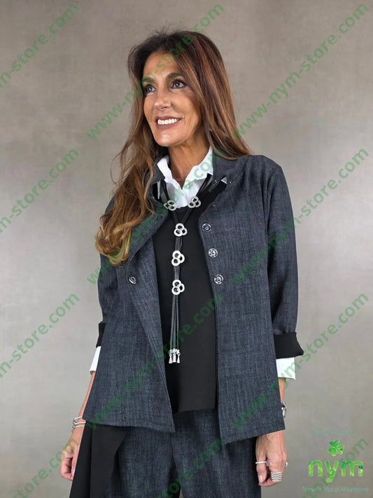 giacca tramata trapezio 65vi30ny5ea U / ANTRACITE / AI25 GIACCA