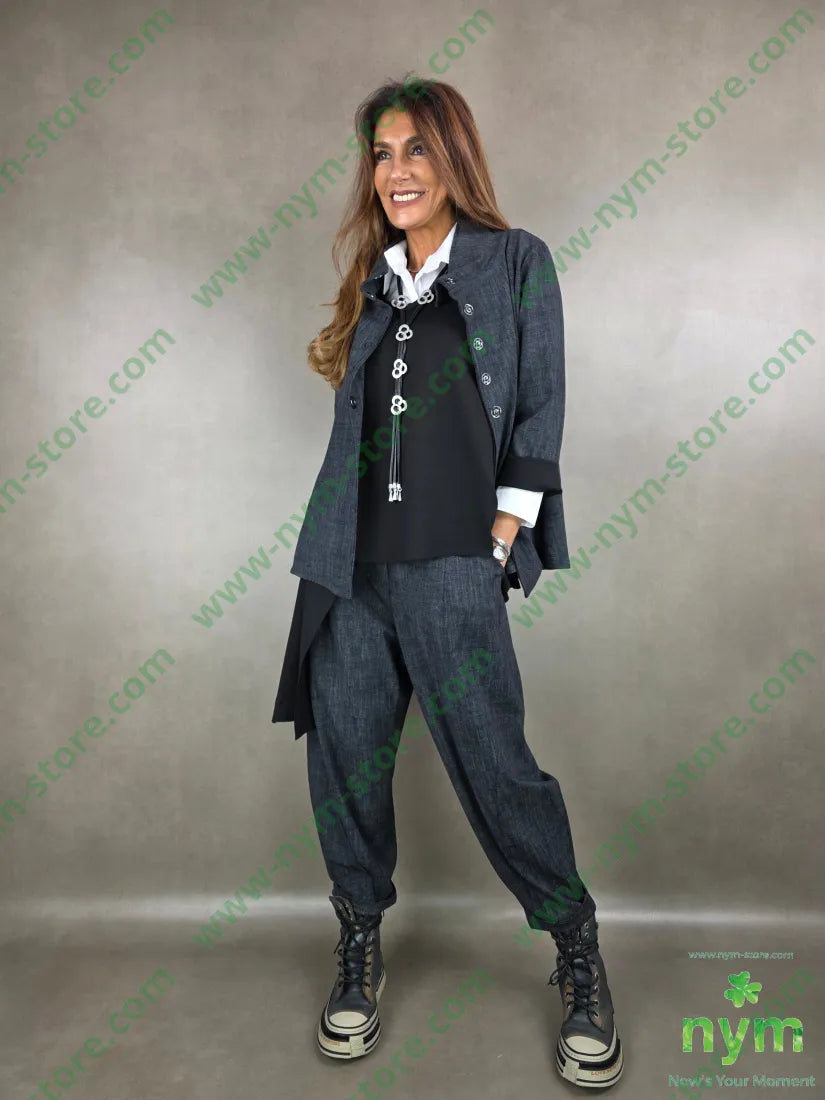 giacca tramata trapezio 65vi30ny5ea U / ANTRACITE / AI25 GIACCA