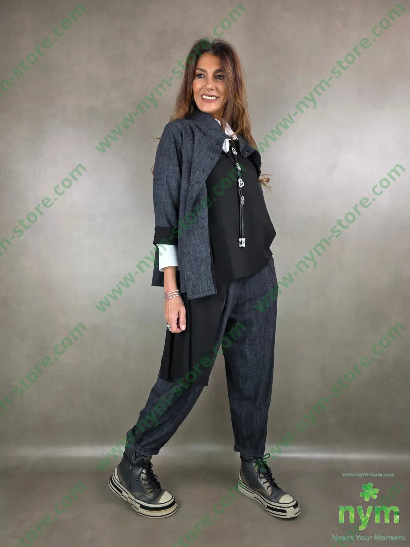 giacca tramata trapezio 65vi30ny5ea U / ANTRACITE / AI25 GIACCA