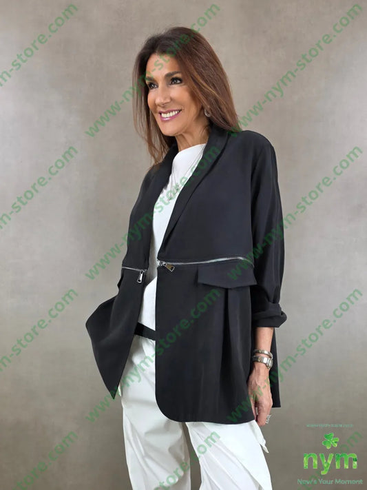 giacca trasformabile tessuto viscosa 50vi40co10pl - U / NERO / PE26 - GIACCA