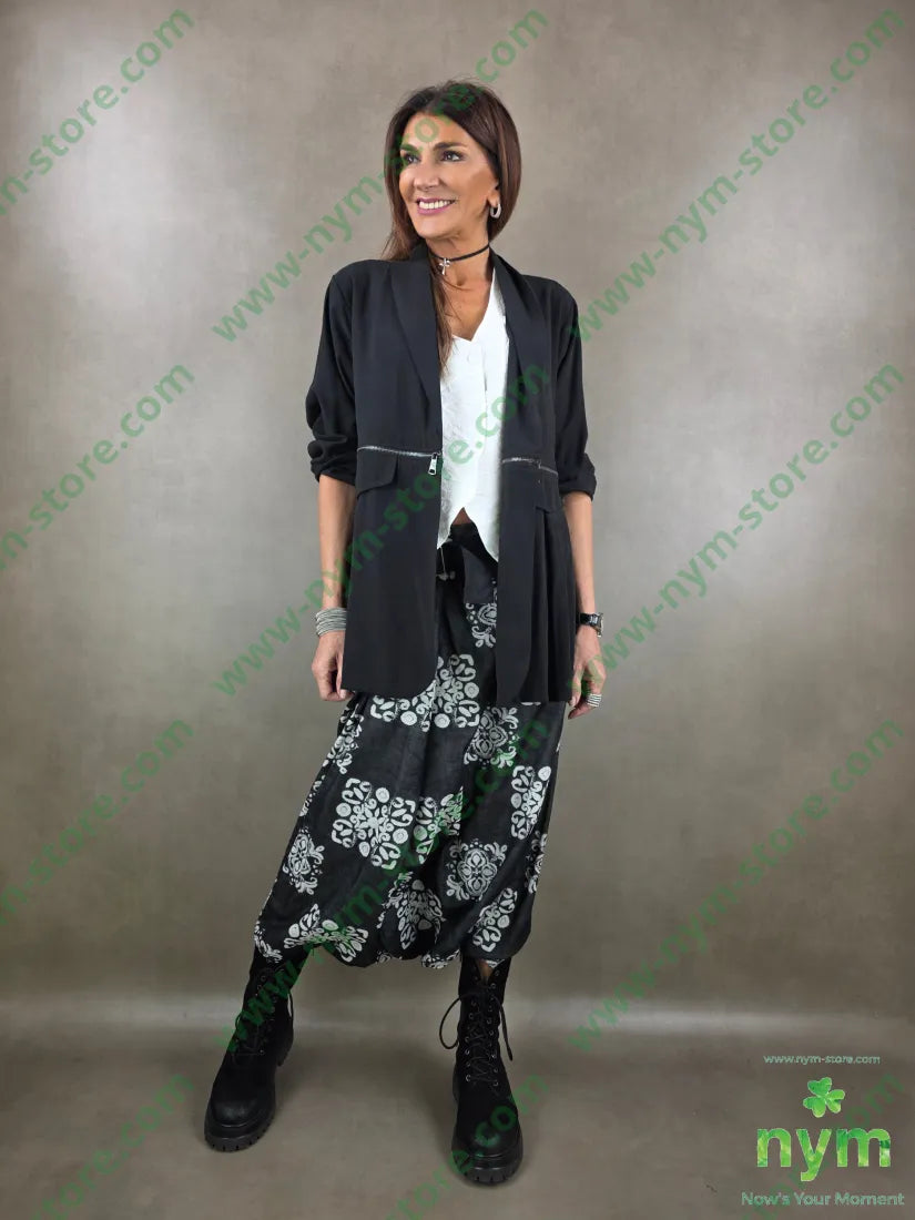 giacca trasformabile tessuto viscosa 50vi40co10pl U / NERO / PE26 GIACCA