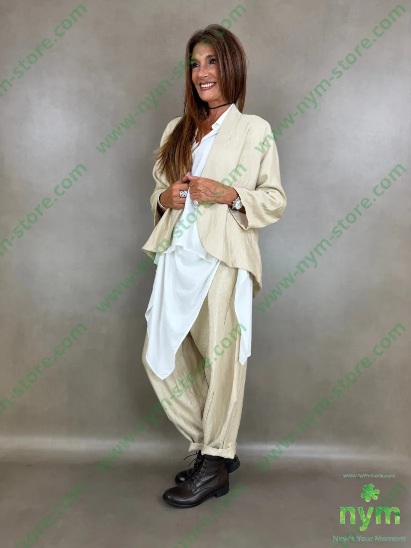 giacca un bottone effetto perlato 53vi34ny13pl - U / BEIGE / AI26 - GIACCA