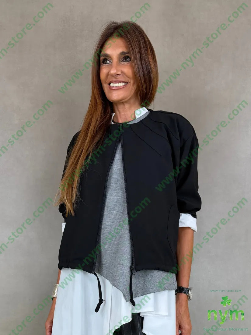giacca zip cuciture raggio 63pl33vi4ea - U / NERO / AI26 - GIACCA