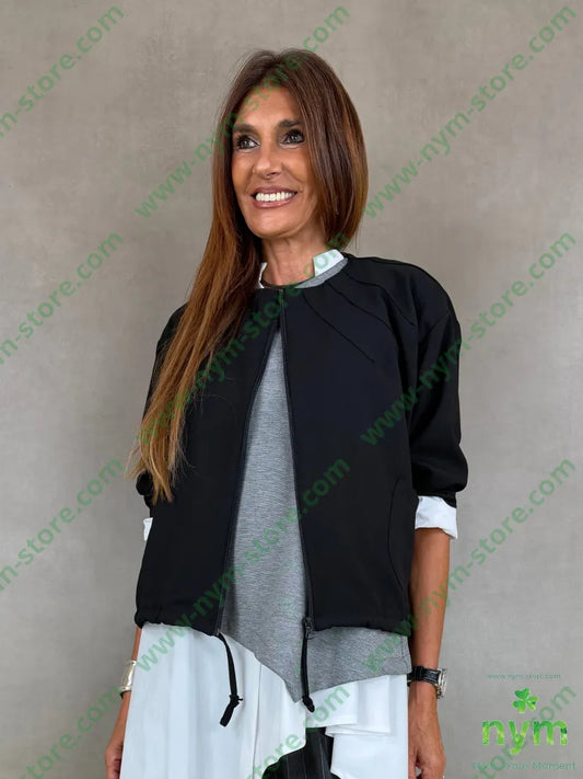 giacca zip cuciture raggio 63pl33vi4ea - U / NERO / AI26 - GIACCA