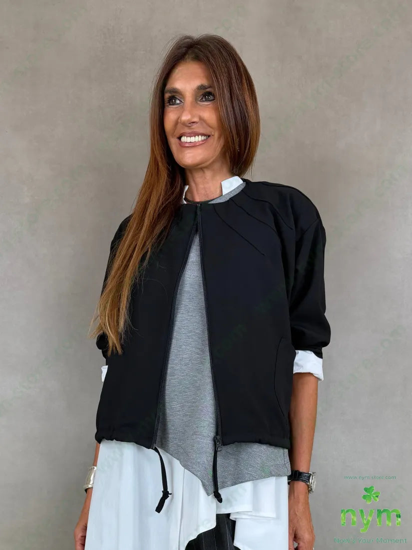 giacca zip cuciture raggio 63pl33vi4ea - U / NERO / AI26 - GIACCA