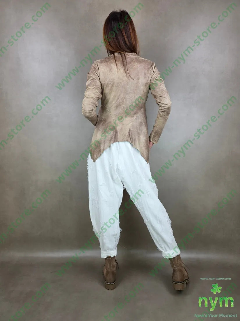 giacca zip pelle invecchiata 90pl10ea GIACCA