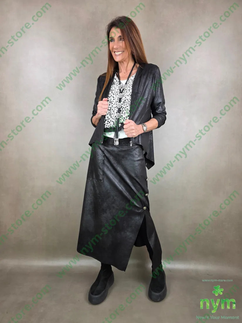 giacca zip pelle invecchiata 90pl10ea GIACCA