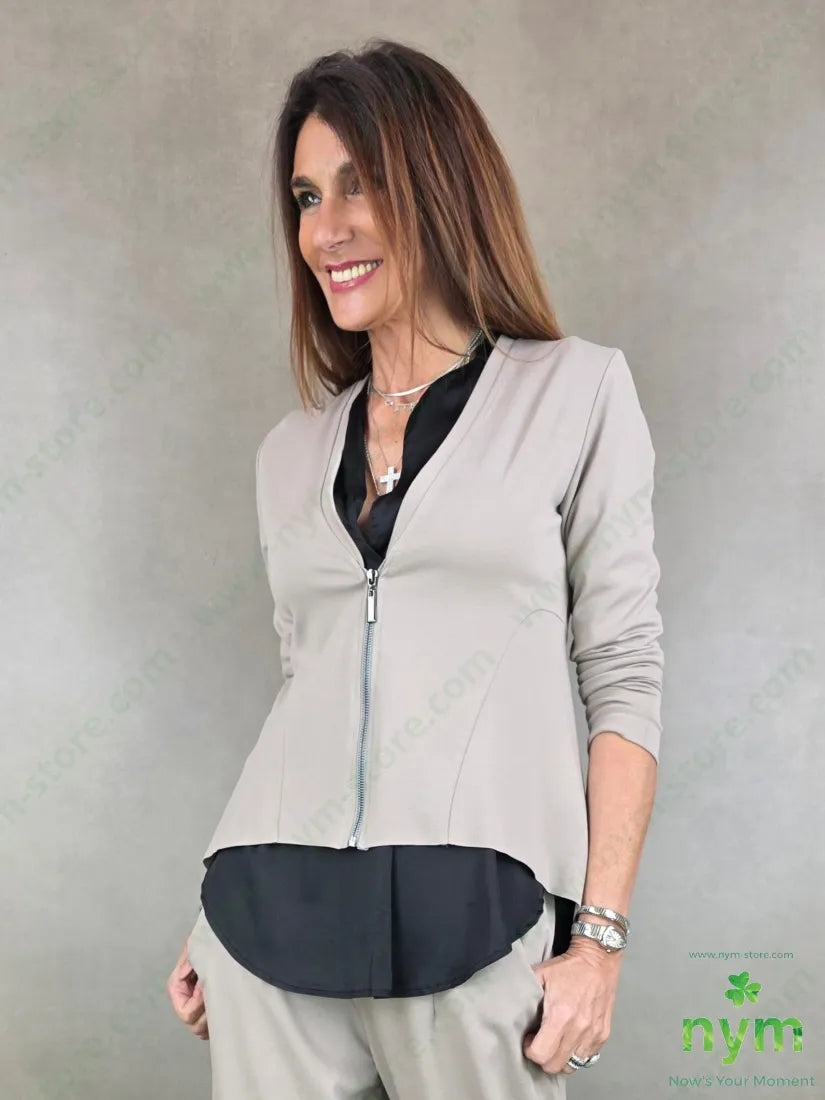 giacca zip punte dietro pm 67vi27pa6ea 1 / BEIGE / PE26 GIACCA