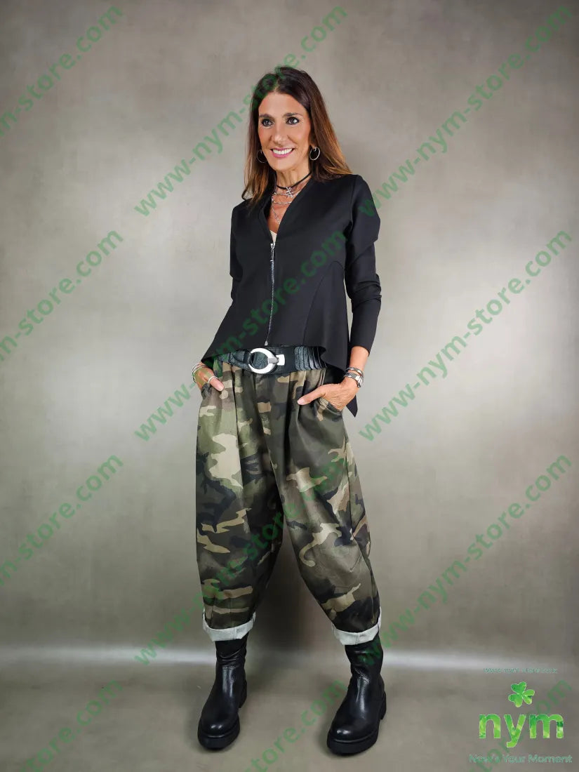 giacca zip scollo v 65vi30pa5ea GIACCA