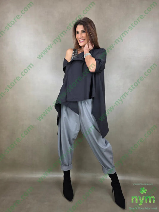 giacca zip tessuto bengalina 79vi19ny2ea GIACCA