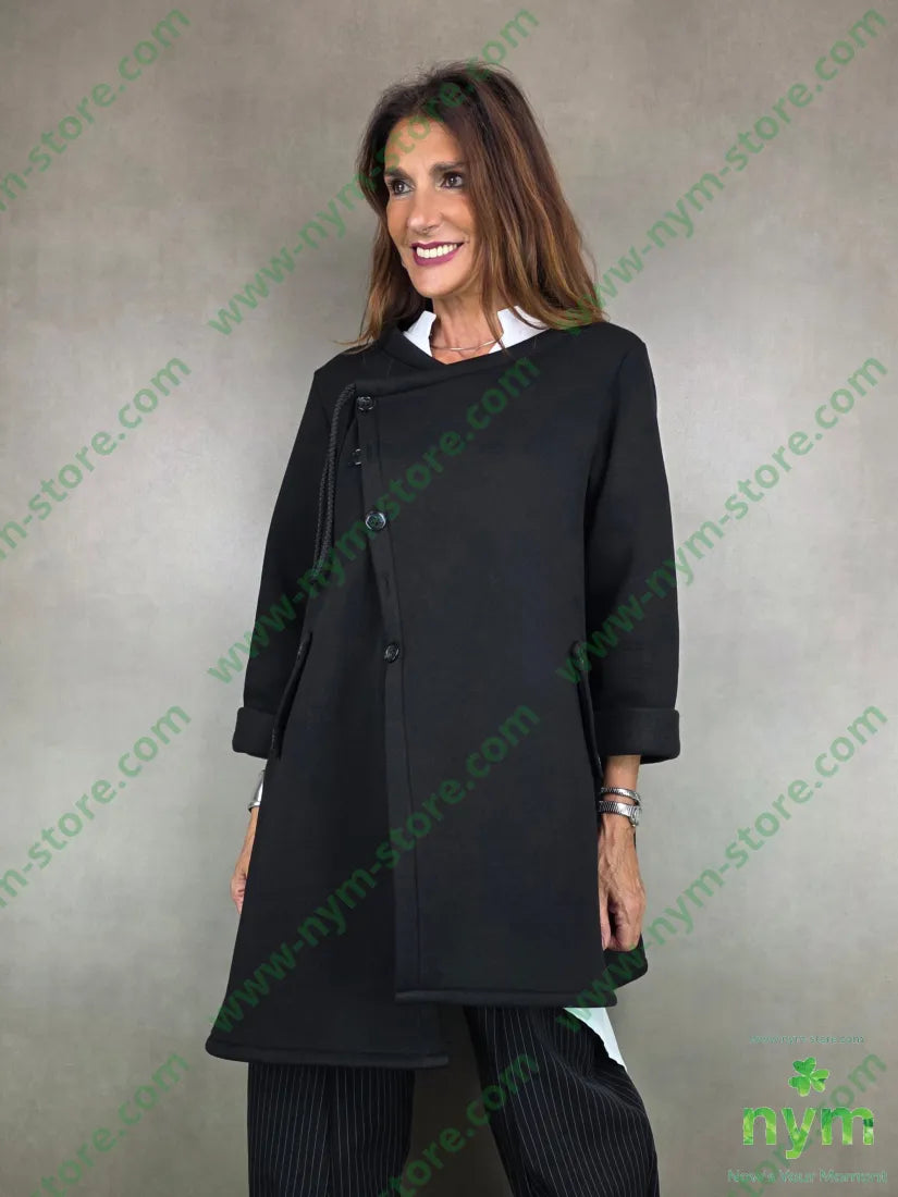 giaccone neoprene 65co35pl U / NERO / AI25 CAPOSPALLA