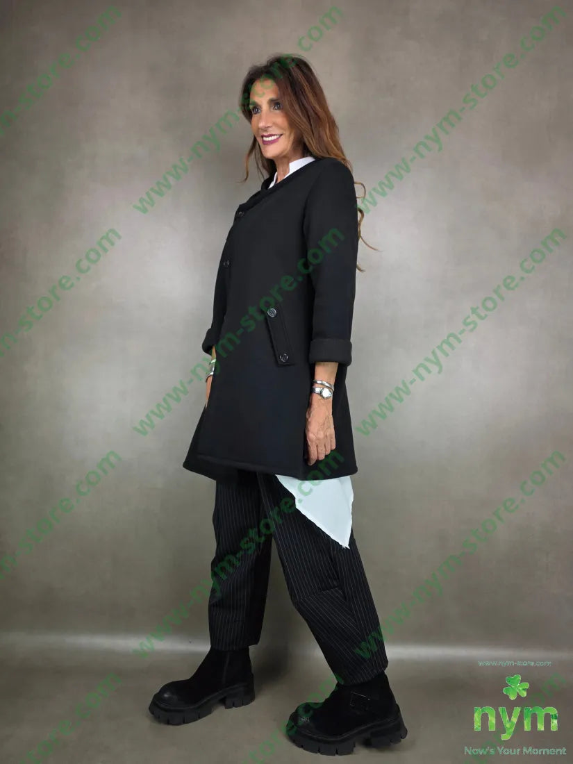 giaccone neoprene 65co35pl U / NERO / AI25 CAPOSPALLA