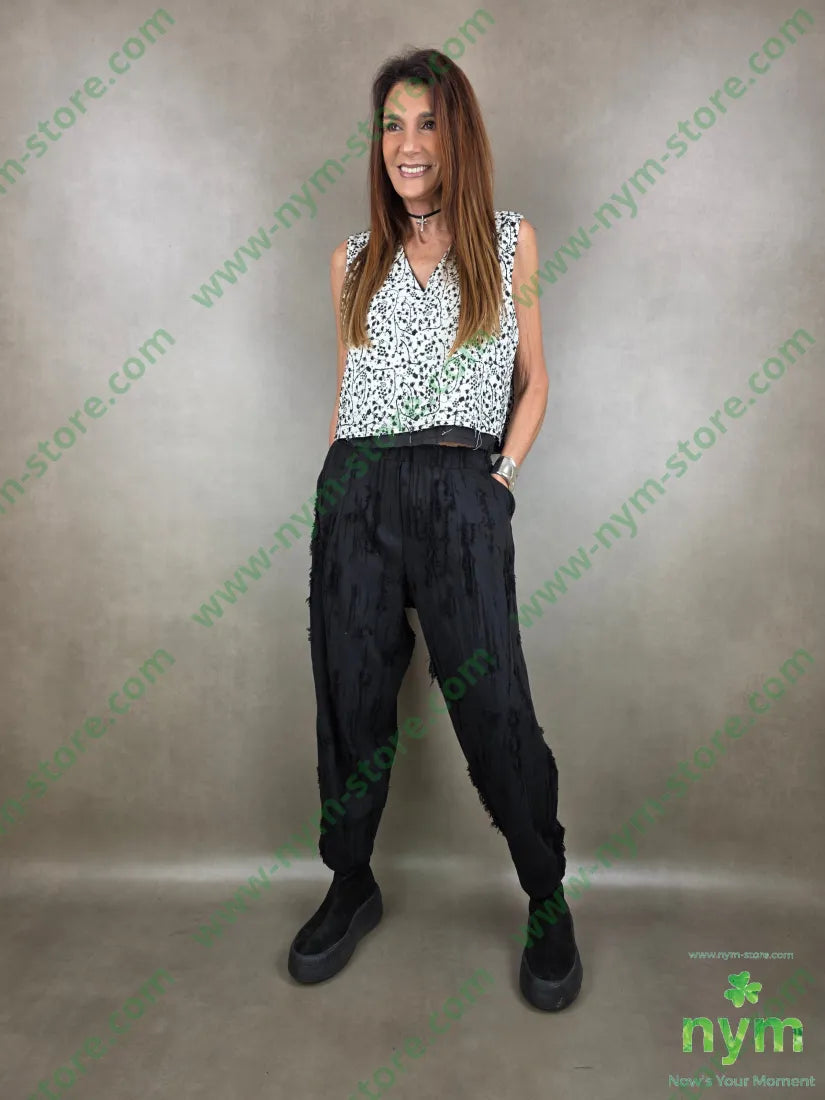 gilet bicolor scollo a v 75vi15li10co U / NERO / PE26 CAPOSPALLA