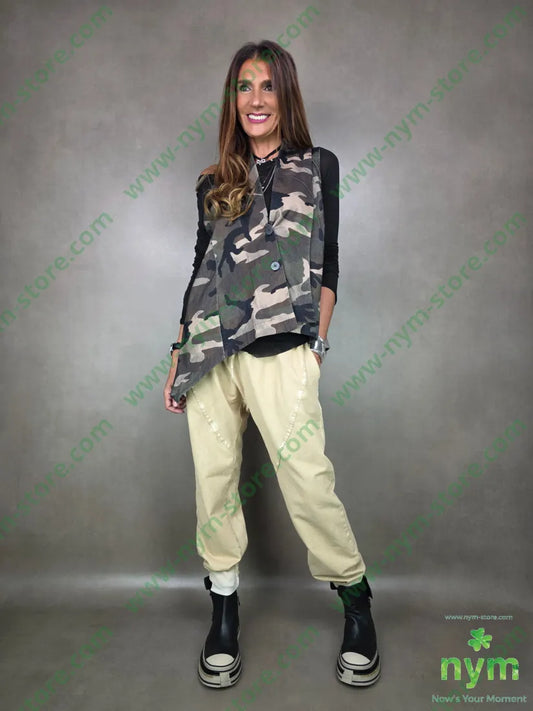 gilet camouflage velluto 100co U / MILITARE / AI25 CAPOSPALLA