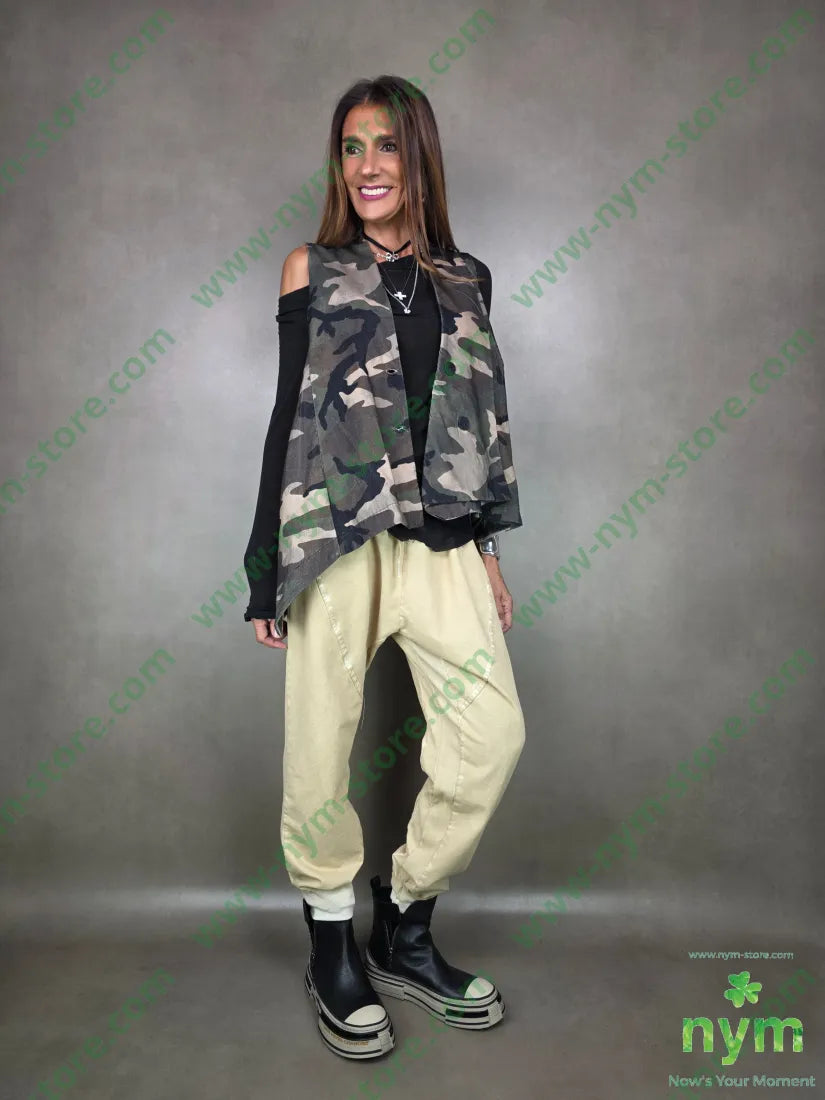 gilet camouflage velluto 100co U / MILITARE / AI25 CAPOSPALLA