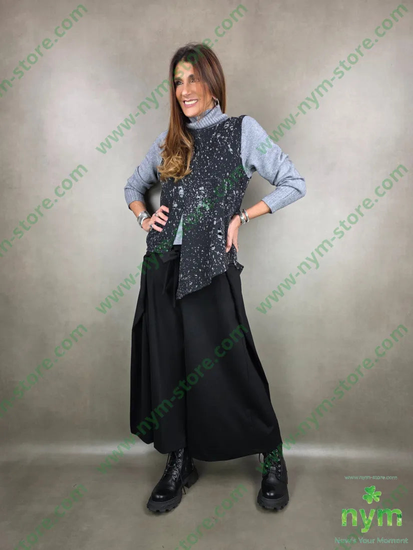 gilet cerniera dietro motivo bucato 53pl46co1ea U / ANTRACITE / AI25 CAPOSPALLA