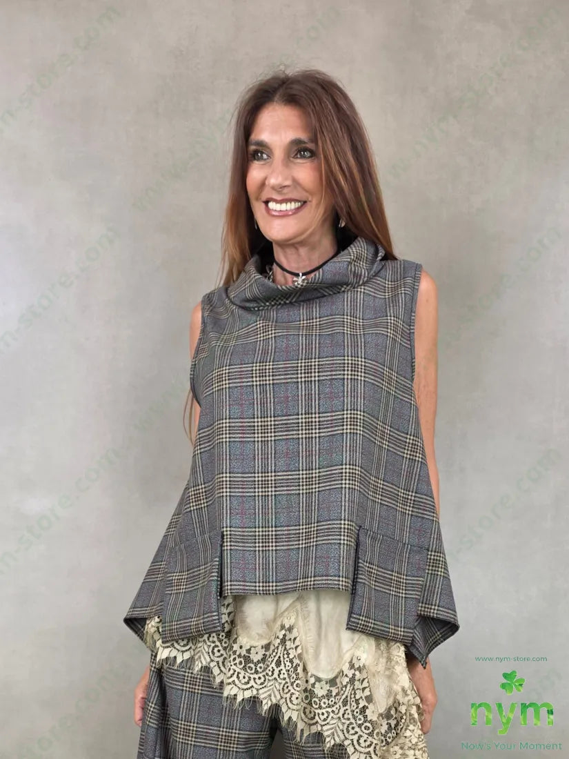 gilet check tasche a sbalzo 63pl34vi3ea - U / FANGO / AI26 - CAPOSPALLA