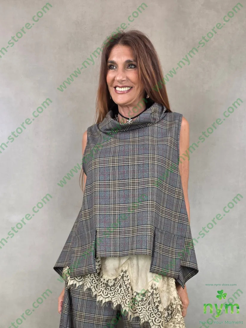 gilet check tasche a sbalzo 63pl34vi3ea - U / FANGO / AI26 - CAPOSPALLA