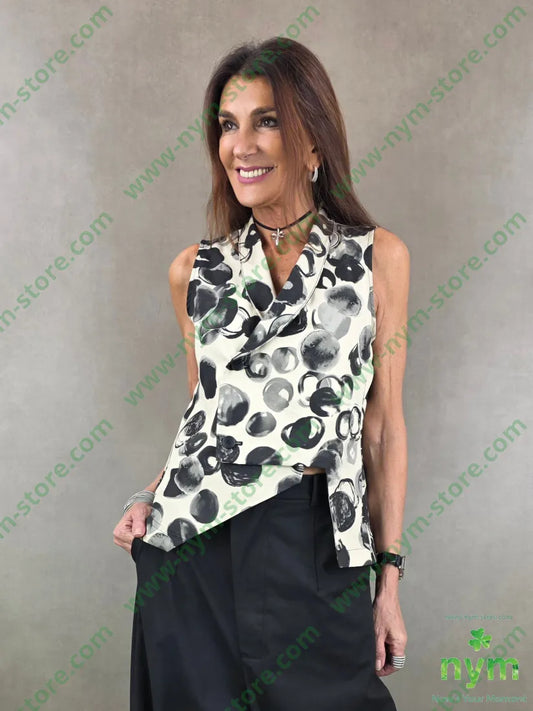 gilet collo sciallato bolle 100co U / PANNA / PE26 CAPOSPALLA