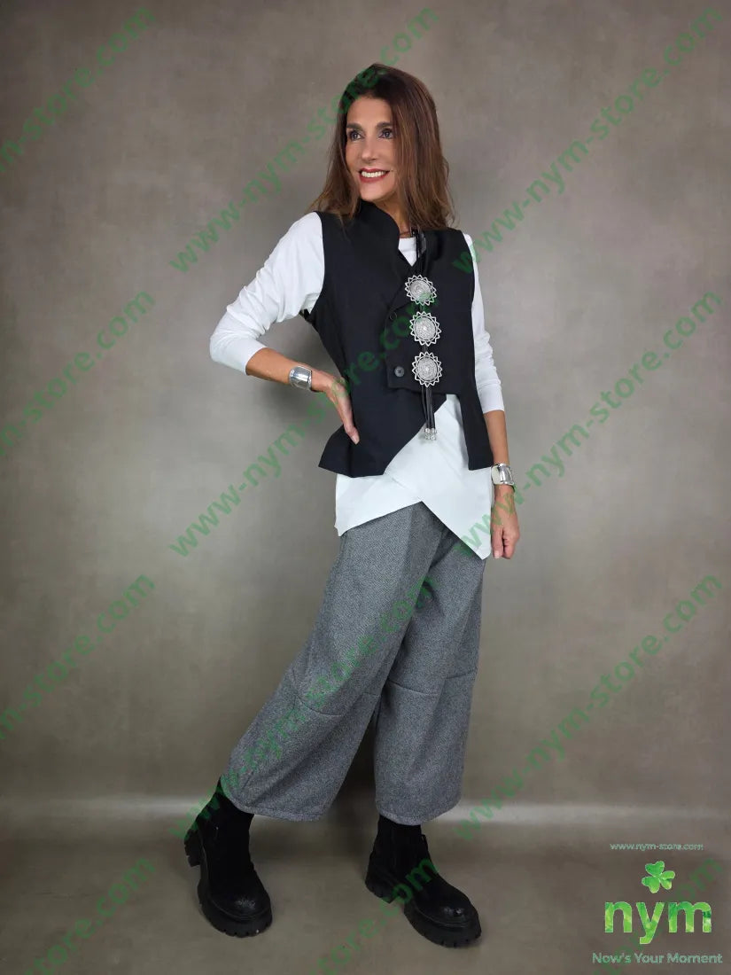 gilet collo scialle 75co25pl U / NERO / AI25 CAPOSPALLA