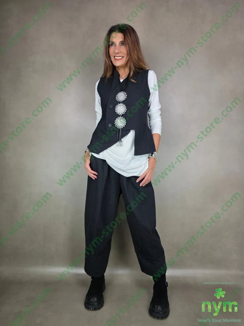 gilet collo scialle 75co25pl U / NERO / AI25 CAPOSPALLA