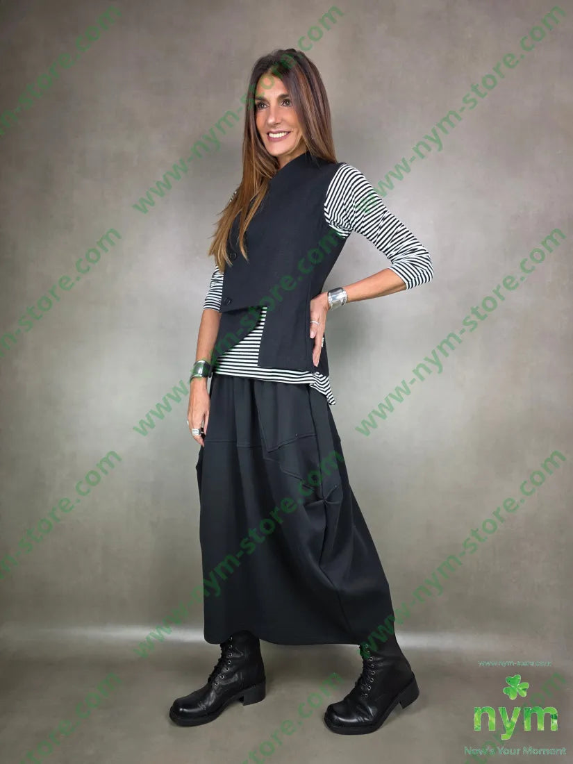 gilet collo scialle 75co25pl U / NERO / AI25 CAPOSPALLA