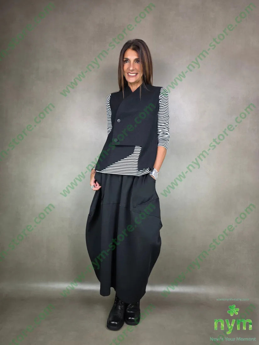 gilet collo scialle 75co25pl U / NERO / AI25 CAPOSPALLA