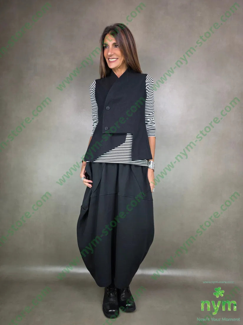 gilet collo scialle 75co25pl U / NERO / AI25 CAPOSPALLA