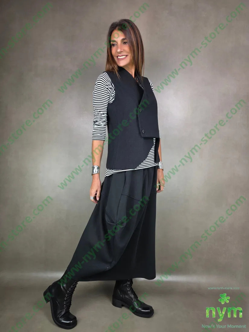 gilet collo scialle 75co25pl U / NERO / AI25 CAPOSPALLA