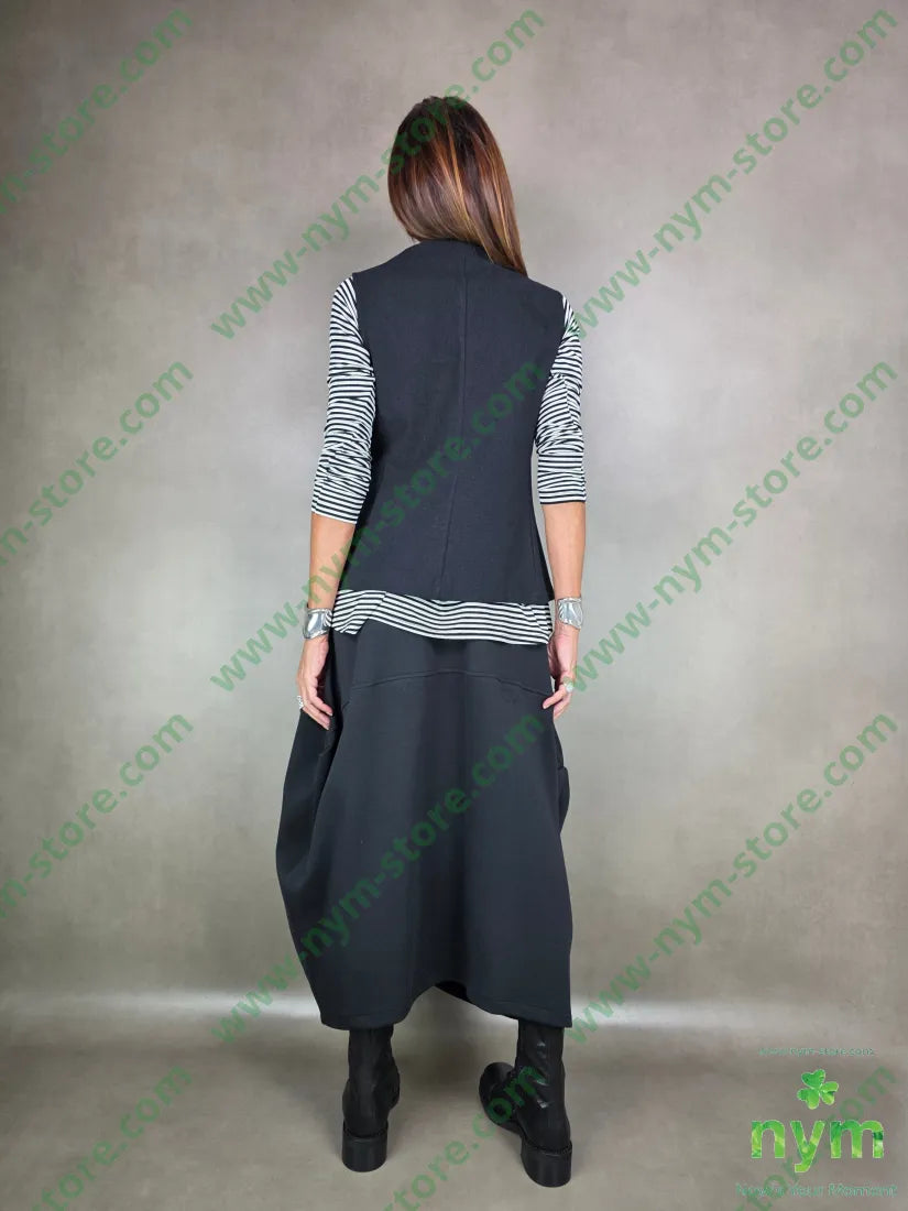 gilet collo scialle 75co25pl U / NERO / AI25 CAPOSPALLA