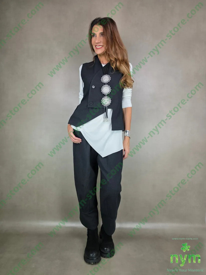 gilet collo scialle 75co25pl U / NERO / AI25 CAPOSPALLA