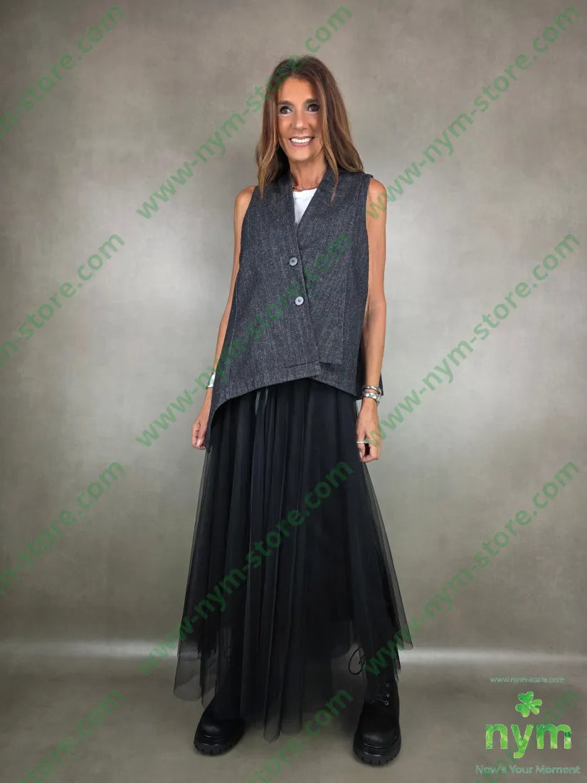 gilet denim due bottoni 100co CAPOSPALLA