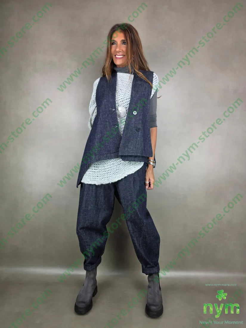 gilet denim due bottoni 100co CAPOSPALLA