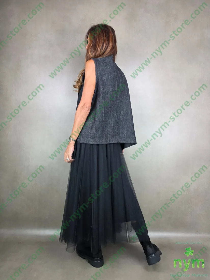 gilet denim due bottoni 100co CAPOSPALLA