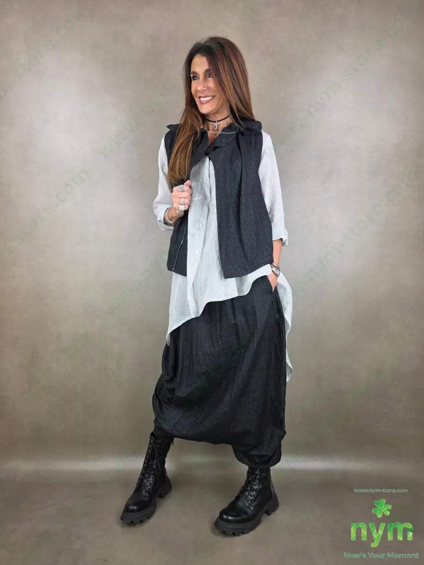 gilet doppiato in cotone cerniera 100co U / NERO / PE26 CAPOSPALLA