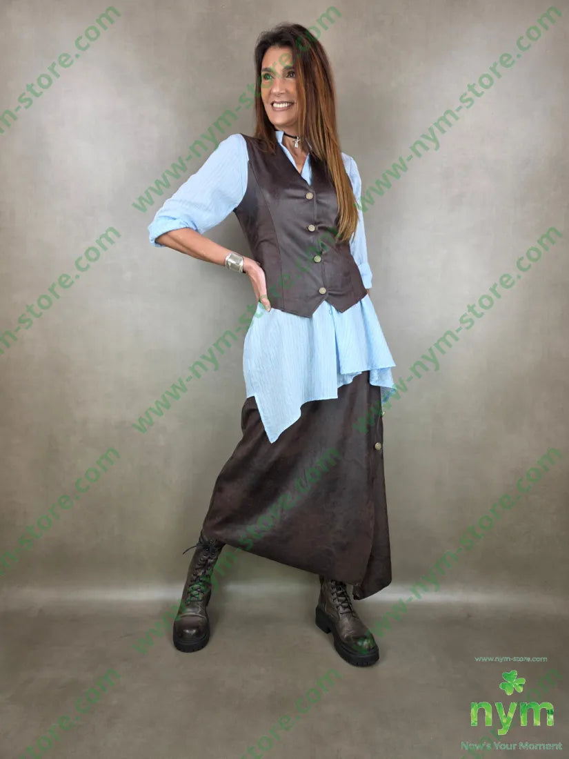 gilet eco pelle invecchiata 90pl10ea CAPOSPALLA