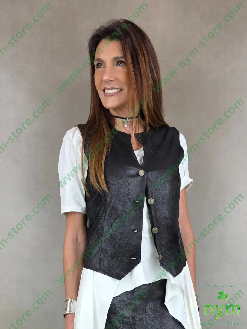 gilet eco pelle invecchiata 90pl10ea CAPOSPALLA