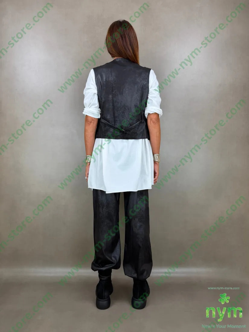 gilet eco pelle invecchiata 90pl10ea - CAPOSPALLA