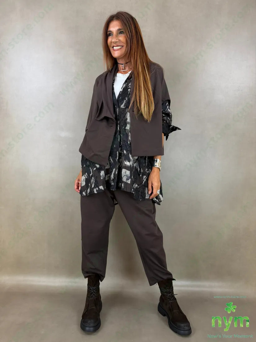gilet felpa a poncho 100co - U / MARRONE / AI26 - CAPOSPALLA