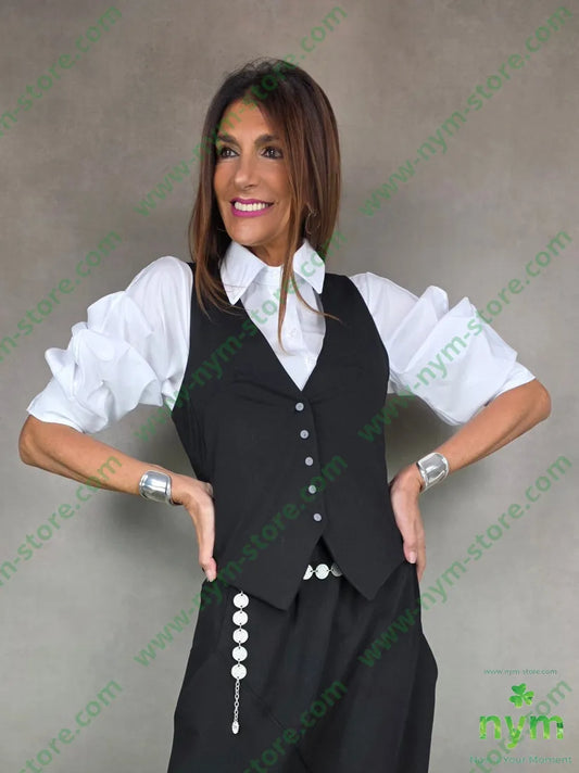 gilet frescolana bicolor 62pl25vi8wo5ea 1 / NERO / AI25 CAPOSPALLA