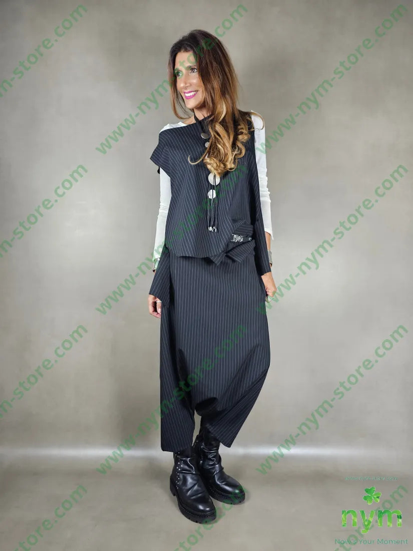 gilet gessato 93pl6ea1pl U / NERO / AI25 CAPOSPALLA